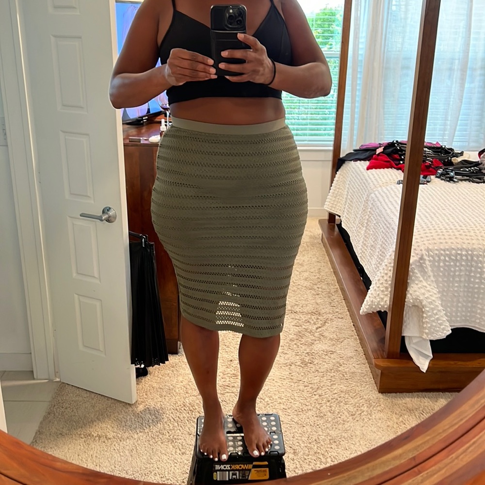 See through skirt at the bottom
